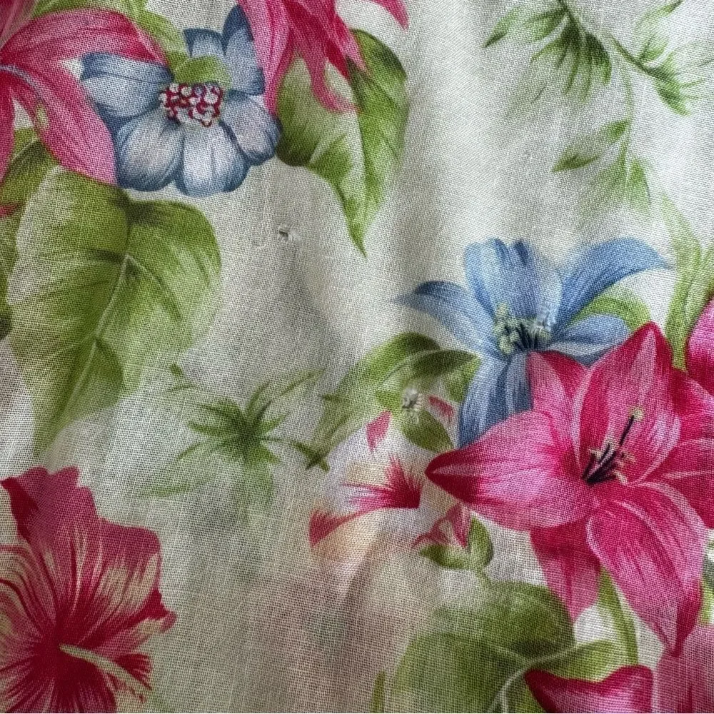Villager Floral Skort Skirt Linen Cotton Liz Claiborne SZ 16